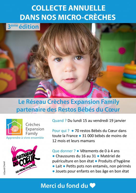 Troisième collecte au profit des Bébés Restos du Cœur